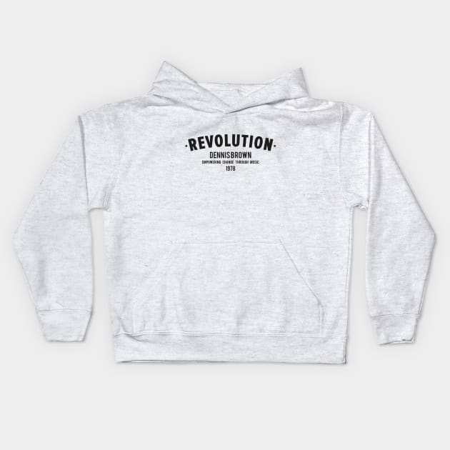 Revolution: Dennis Brown's Timeless Anthem Kids Hoodie by Boogosh